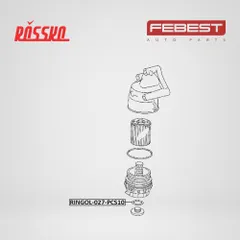 RINGOL-027-PCS10 Febest Кольцо уплотнительное корпуса масляного фильтра (10 шт. в упаковке)