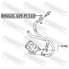 RINGOL-029-PCS10 Febest Снят с производства Кольцо уплотнительное трубки гидроусилителя руля (10 шт. в упаковке)
