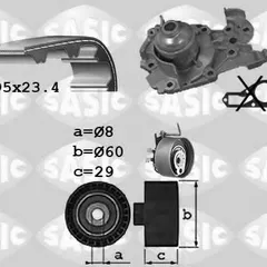 3904010 Sasic Комплект ремня ГРМ + насос водяной