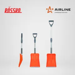 AB-S-01 AIRLINE Лопата для очистки снега с телескопической рукояткой и металлическим кантом 110х24см