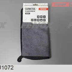 FAU1072 Fenox Салфетка из микрофибры двусторонняя, 30х60 см, серый, красный