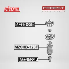 MZSHB-323F Febest Пыльник переднего амортизатора, передний, правый, левый