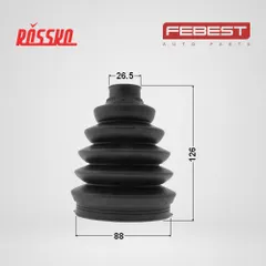 2917P-DIIIATF Febest Пыльник наружного ШРУСа комплект PVC 88x126x26.5 правый, левый