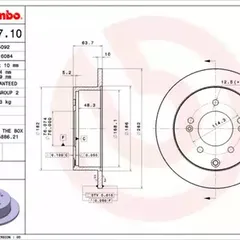08.B667.11 Brembo Диск тормозной UV Coated | зад |