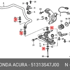 51313-S47-J00 Honda Шайба наконечника стабилизатора