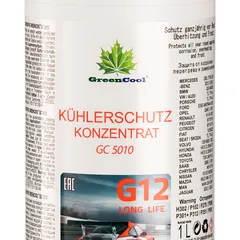 702644 GreenCool Антифриз концентрат GreenCool GC5010 G12, 1 л (красн.)