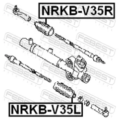 NRKB-V35L Febest Пыльник рулевой рейки левый