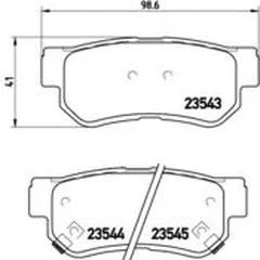 P 30 014 Brembo Колодки тормозные дисковые задние