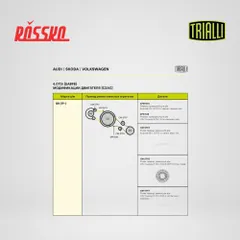 CM 5792 Trialli Ролик привод. ремня для а/м VW Touareg III (18-) 3.0d [EA897] (опор.) прав. | прав |