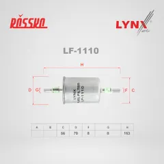 LF-1110 LYNXauto Фильтр топливный для автомобилей LADA 2108, 2109, 2110, 2111, 2112, 2113, 2114, GRANTA, KALINA, PRIORA