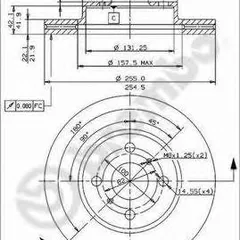 09.5736.14 Brembo Диск тормозной Standard | перед |