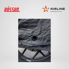 ADMC011 AIRLINE Чехол-тент на мотоцикл защитный M (225х90х110см), люверс под замок, черный