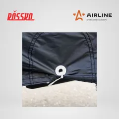 ADMC011 AIRLINE Чехол-тент на мотоцикл защитный M (225х90х110см), люверс под замок, черный