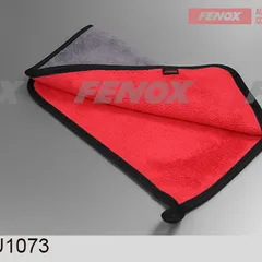 FAU1073 Fenox Салфетка из микрофибры двусторонняя, 30х30 см, серая, красная