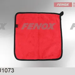 FAU1073 Fenox Салфетка из микрофибры двусторонняя, 30х30 см, серая, красная