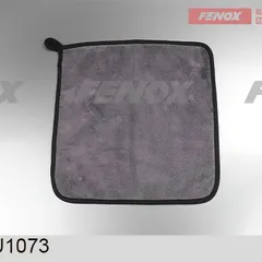 FAU1073 Fenox Салфетка из микрофибры двусторонняя, 30х30 см, серая, красная
