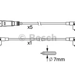 0 986 356 340 Bosch Комплект высоковольтных проводов