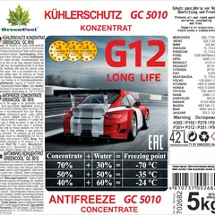 702682 GreenCool Антифриз концентрат GreenCool GC5010 G12, 5 кг красный