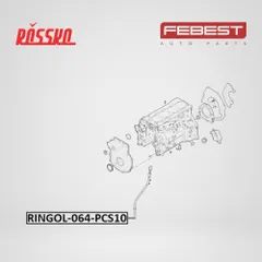 RINGOL-064-PCS10 Febest Кольцо уплотнительное напрвляющей масляного щупа (10 шт. в упаковке) | прав/лев |