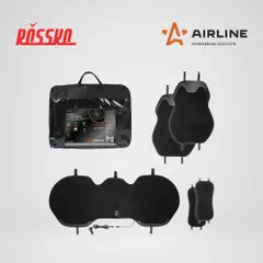 ADHC018 AIRLINE Накидка с подогревом на заднее сиденье PRO, 12 24 В, 33 Вт, встроенный пульт, искусственный мех кожа, черная