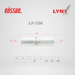LF-336 LYNXauto Топливный фильтр