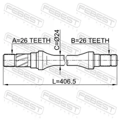 0512-626GD Febest Полуось передняя правая