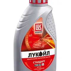 19434 Лукойл 15W-40 СТАНДАРТ, API SF/CC, 1л, (минерал.мотор.масло)