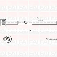 B1321 FAI Комплект болтов головки цилидра