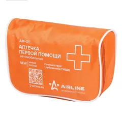 AM-01 AIRLINE Автомобильная аптечка в текстильном футляре, соответствующая требованиям ГИБДД