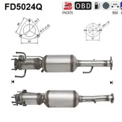 FD5024Q AS Сажевый / частичный фильтр, система выхлопа ОГ