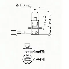 202723 SCT Germany Лампа накаливания H3 12V 55W Pk22s