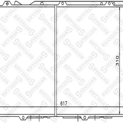 10-25019-SX Stellox Радиатор Audi 100/200 1.8-2.3 83-90