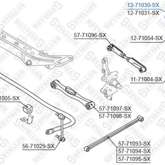 12-71030-SX Stellox Опора амортизатора зад. Mazda 323 BG 89- | прав |
