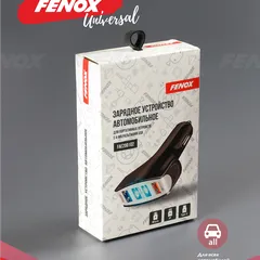 FAE200102 Fenox Устройство зарядное универсальное 4 USB 5.5А, 12-32В, 8.9*4.3см