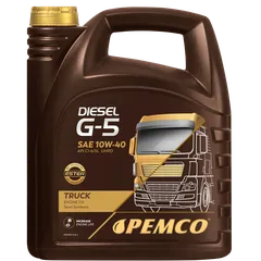 PM0705-5 PEMCO Моторное масло 10W-40 Diesel G-5 UHPD, полусинтетическое, 5 л, HCV
