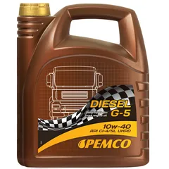 PM0705-5 PEMCO Моторное масло 10W-40 Diesel G-5 UHPD, полусинтетическое, 5 л, HCV