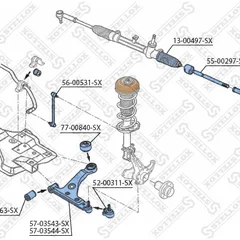 51-00632-SX Stellox Наконечник левый Fiat Grande Punto 05>