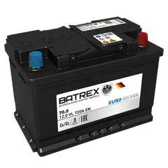 4610082700550 BATREX Аккумулятор EUROSILVER 70 Ah, 720 A, 278 х 175 х 190 обратный