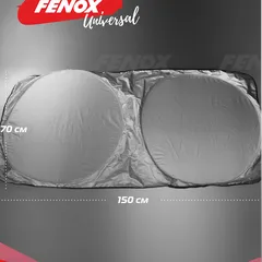 FAU1055 Fenox Шторка солнцезащитная 80 см на лобовое стекло (80*145*80*135 см)