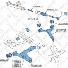 51-00819-SX Stellox Наконечник рулевой правый MB W163 W163 | перед |