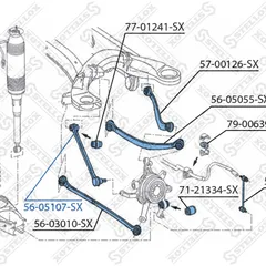 56-05107-SX Stellox Рычаг поперечный задний