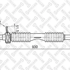 00-35008-SX Stellox Рейка рулевая механ.без рулевых тяг Audi